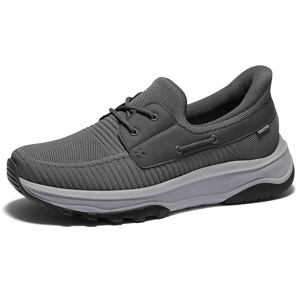 Slip On Shoes for Men Orthopedic Walking Shoe with Arch Support Hands Free Loafers Casual