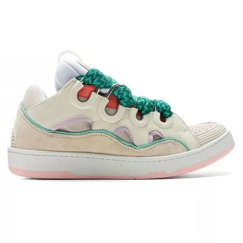 2026 New Couple Retro Dad Shoes Men's Women's Thick Sole High Top Breathable Versatile Platform Sneakers