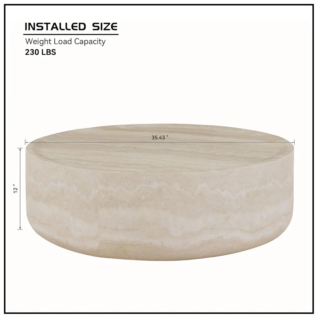 Round Coffee Table Set of 2,Marble Grain Circke NestingTable Set for Living Room, Bedroom, Apartment, Office No, Customized