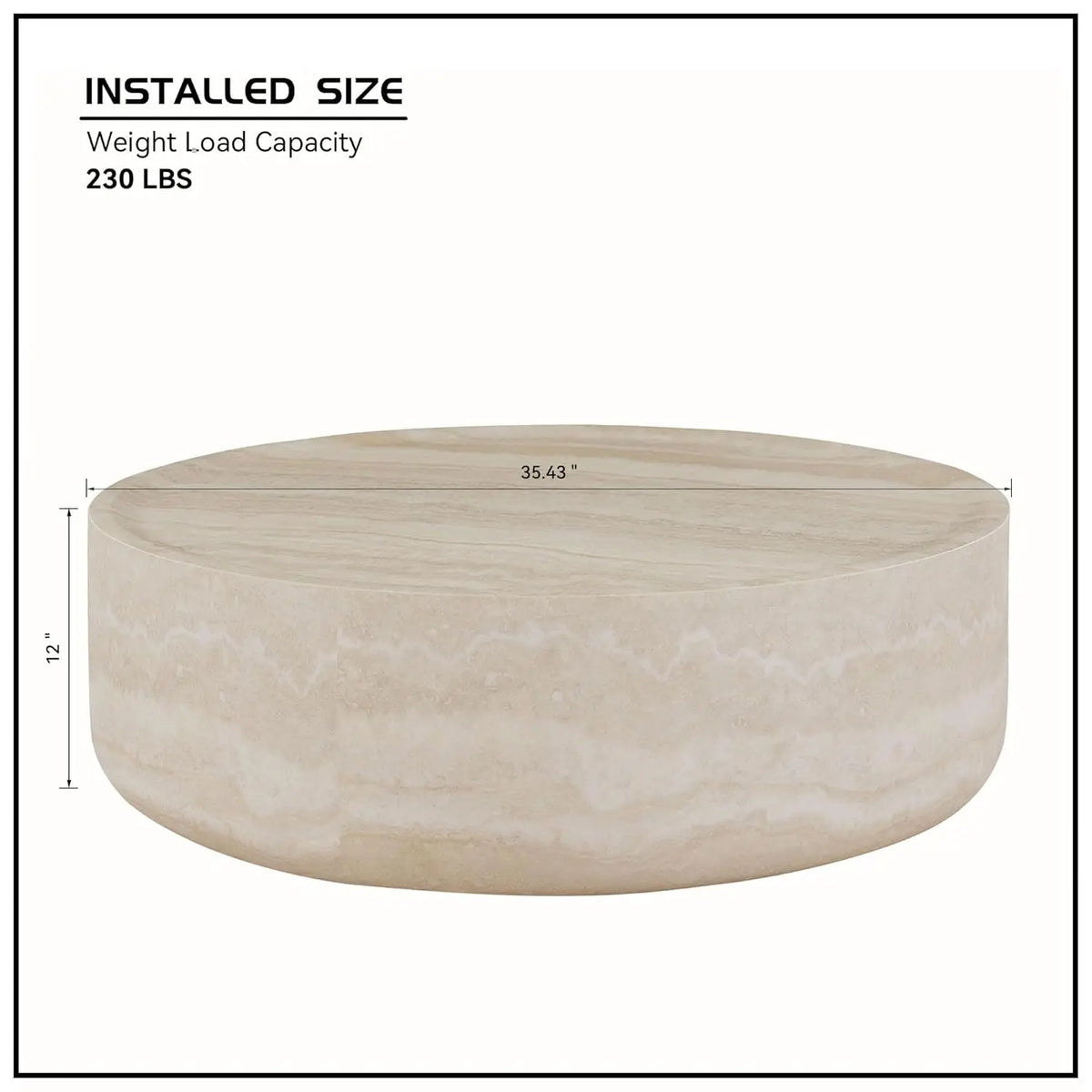 Round Coffee Table Set of 2,Marble Grain Circke NestingTable Set for Living Room, Bedroom, Apartment, Office No, Customized