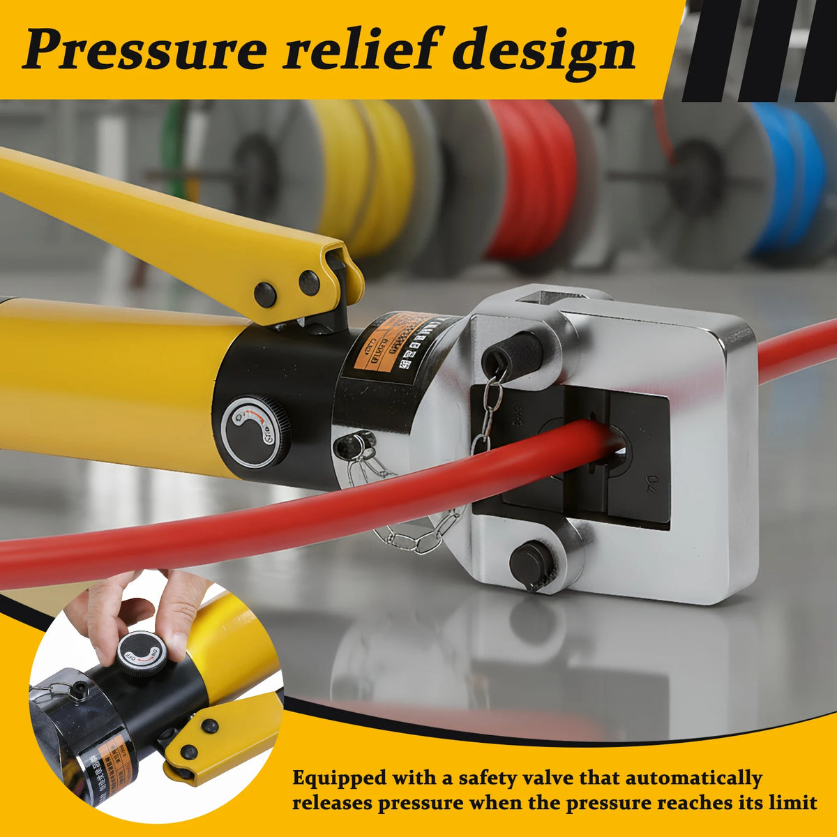 Integrated Terminal Hydraulic Tools with Toolbox Convenient Cable Crimping Pliers Thicken for Repair/Industrial/Electrical