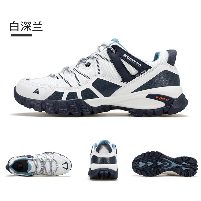 Men Lightweight Hiking Shoes Autumn Winter Breathable Mesh Casual Athletic Walking Sneakers Anti-slip Outdoor Trekking Footwear