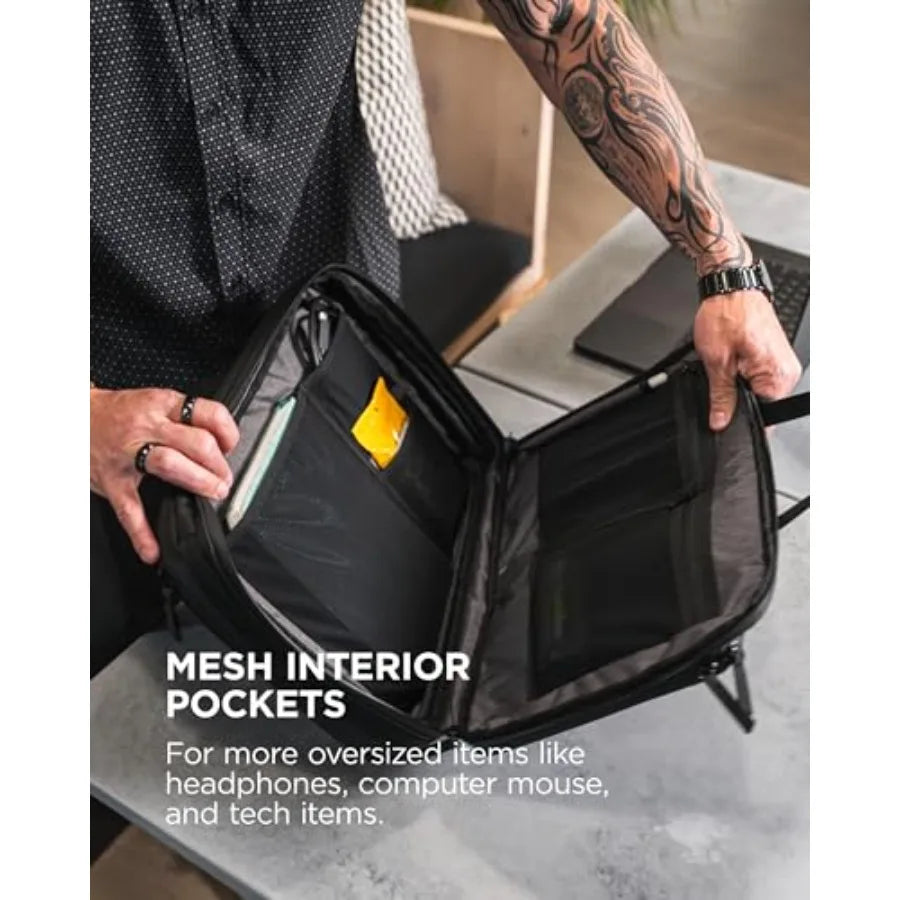 NOMATIC Laptop Bag: Slim Messenger Bag with RFID Pocket Tech Organizer Water-Resistant Zippers - 11-13.5L Expansion Design Lapt