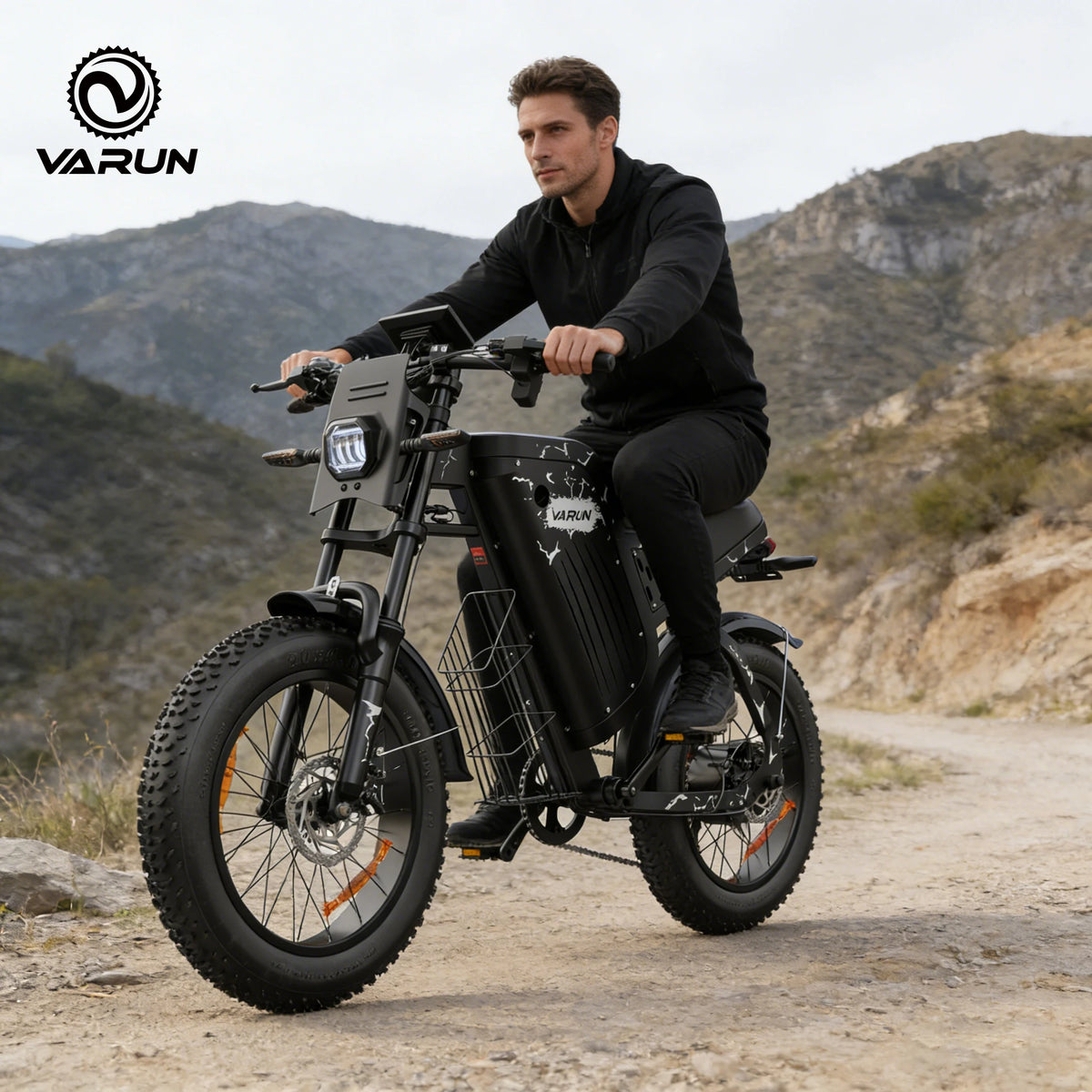 Varun X-Plorer Rapto Adult Dirt Electric Bike, 1000W Peak Power, 48V 20.8Ah, 20" Fat Tire, 28MPH, Ebike UL 2849, 1 Year Warranty
