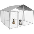 10x10 Heavy-Duty Steel Outdoor Dog Kennel with Waterproof Roof, Secure Lock, and UV Protection for Large Dogs