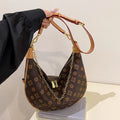 Free shipping Designer Patterned Hobo Bag with Chain Detail & Adjustable Strap Fashion Stylish Versatile Trendy Women's Handbag