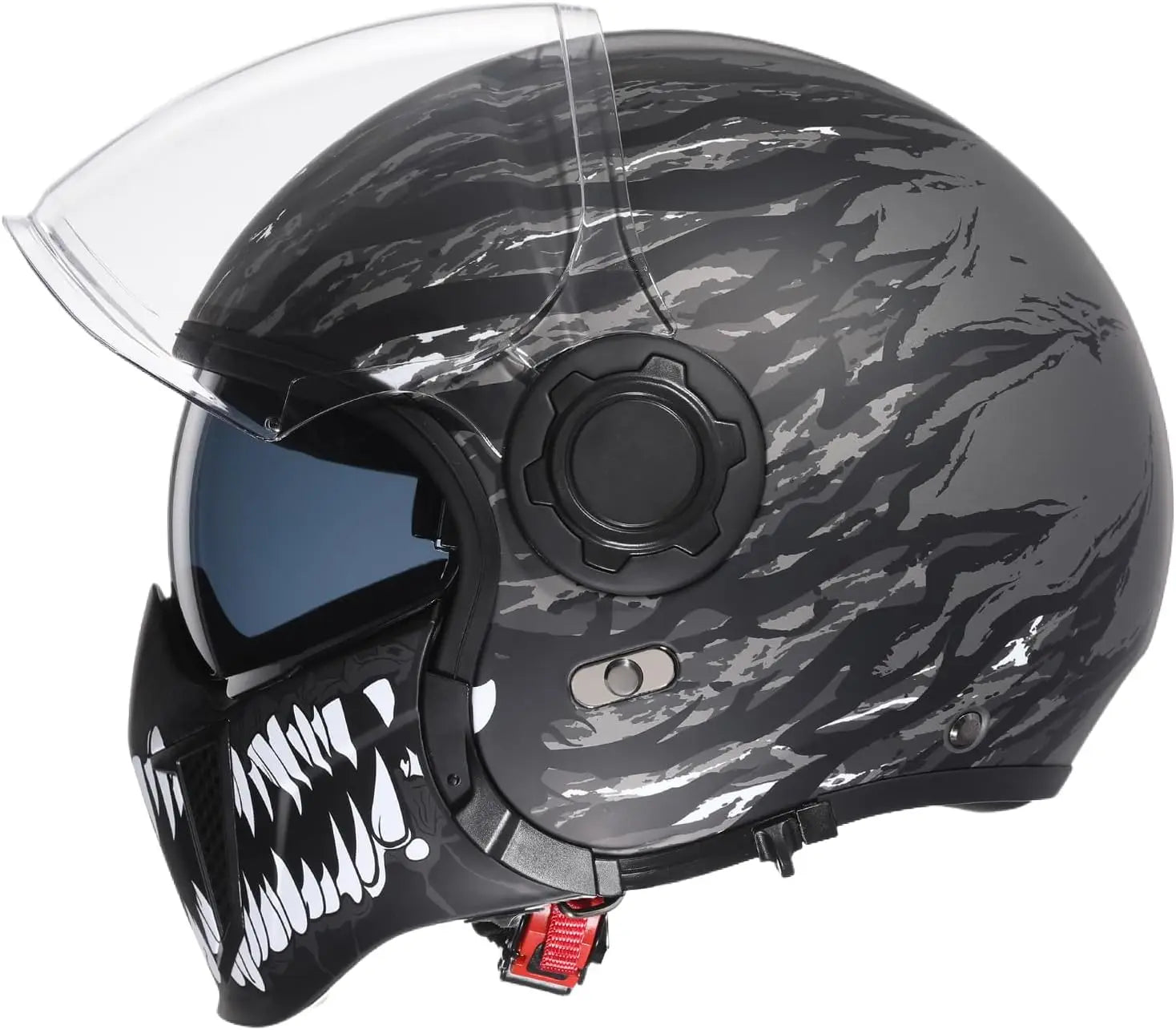 Full Face Motorcycle Helmets Off-Road Motocross Helmet for Men Women Dual Visor with Internal Tinted Sunshield Open Face 3/4 Adu