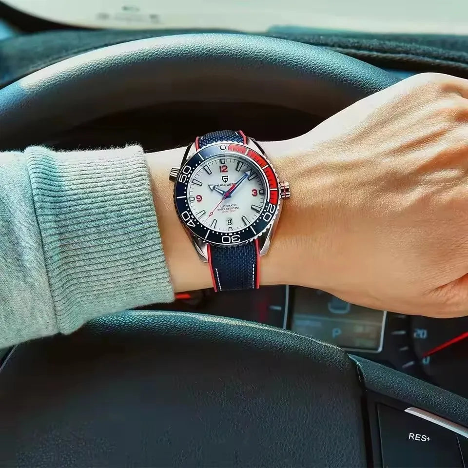 PAGANI DESIGN 42MM Classic Luxury Diving Men Automatic Mechanical Watch Sapphire Glass Stainless Steel Waterproof Watch for men