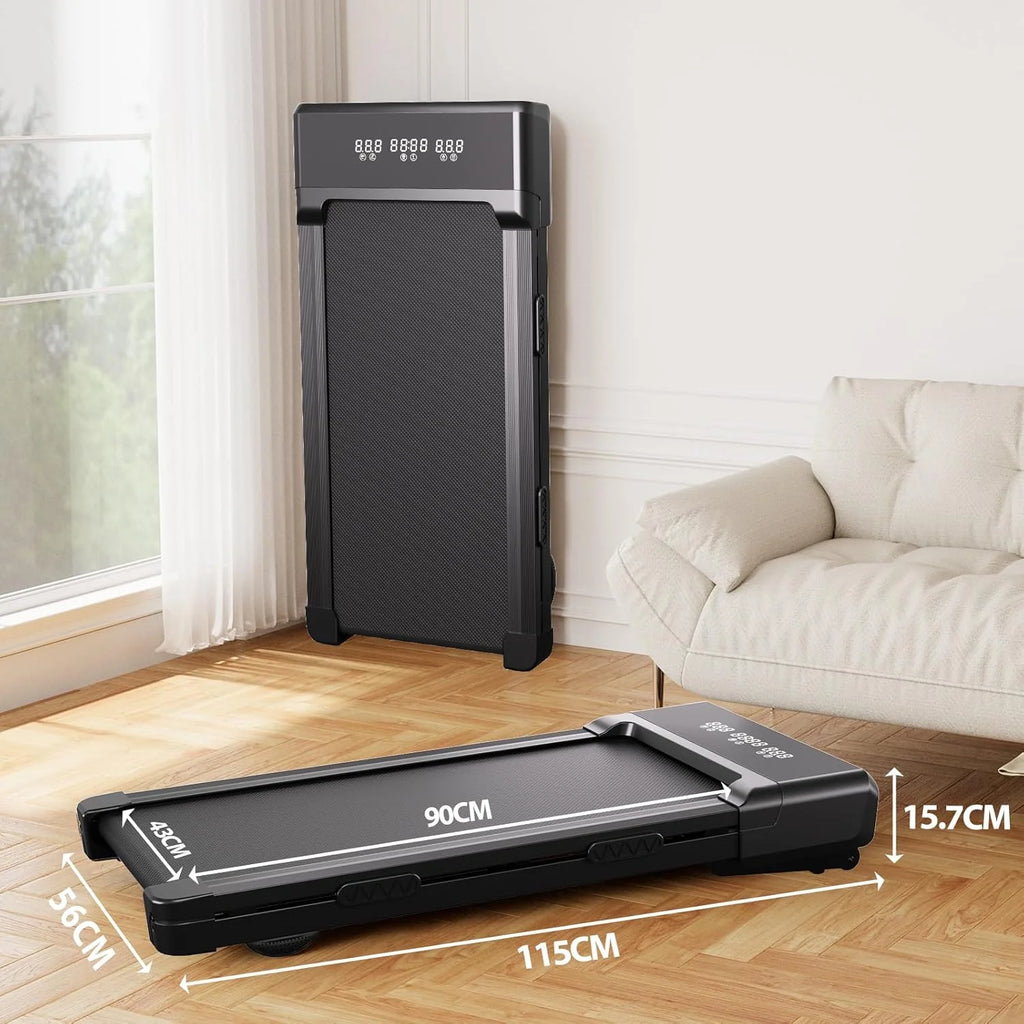 Foldable Treadmill 9% Incline 3.8mph/6kph Walking Pad for Home Treadmills LCD Screen APP Monitoring 3.0HP Motor Exercise Machine