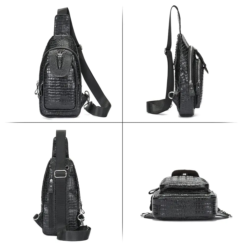 Genuine Leather Sling Bag for Men