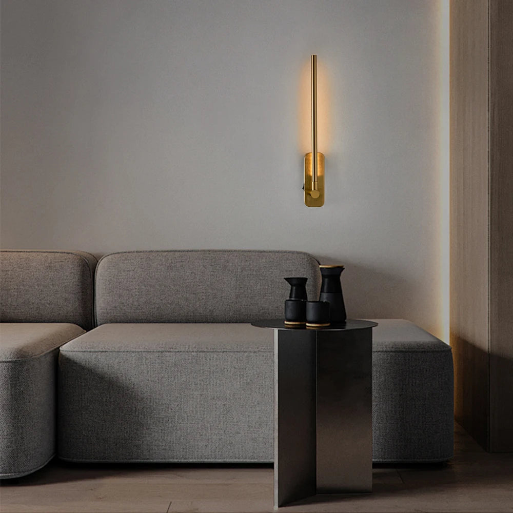 Gold Luxury Magnetic Rechargeable Wall Light 360° Rotatable Remote Dimmable Charging Modern Ambient Light for Living Room