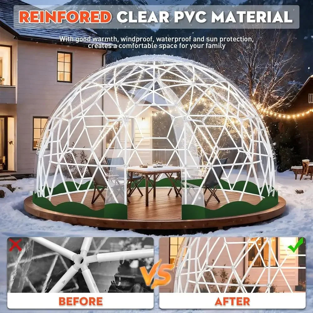 9.7 x 5.7 ft Waterproof Greenhouse Tent for 2-4 People, Ideal for Camping, Parties, and Outdoor Events