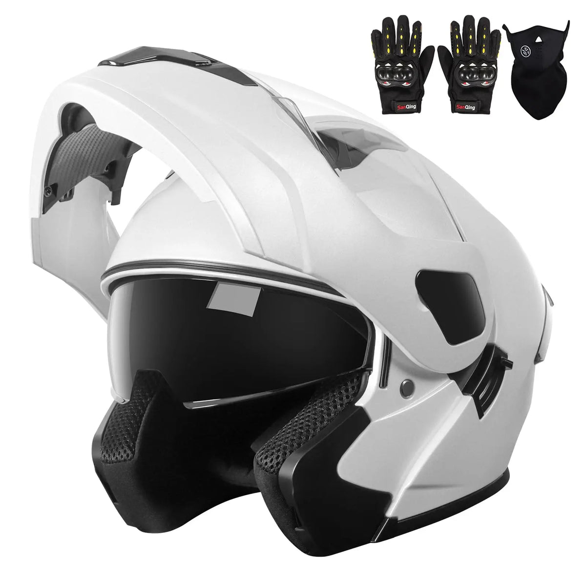 Helmets Motorcycles Full Helmet Dual Lenses Facelifted Helmets All Season Universal Summer Cycling Half Helmets Portable Fashion