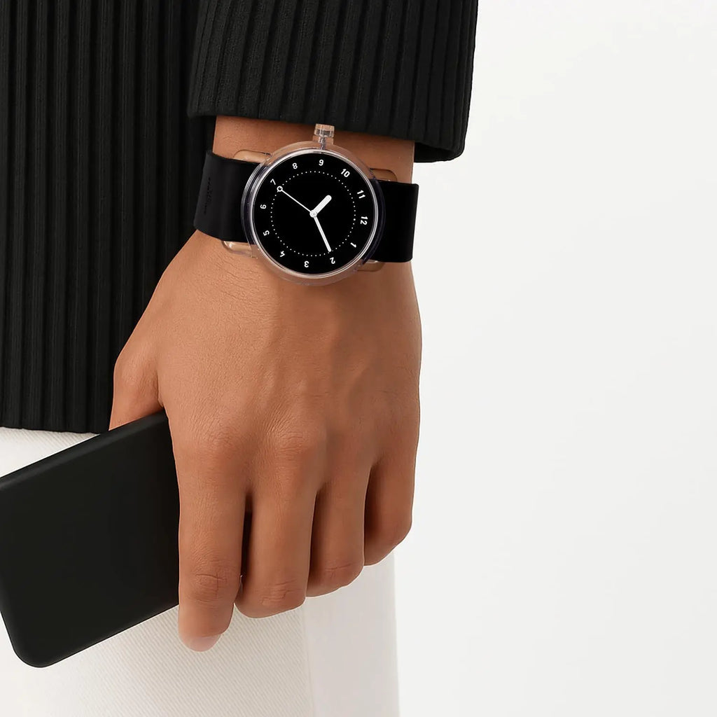 Minimalist Unisex Watch with Waterproof Resin Case, Silicone Strap, Japanese Quartz Movement, 38mm Dial for Men and Women