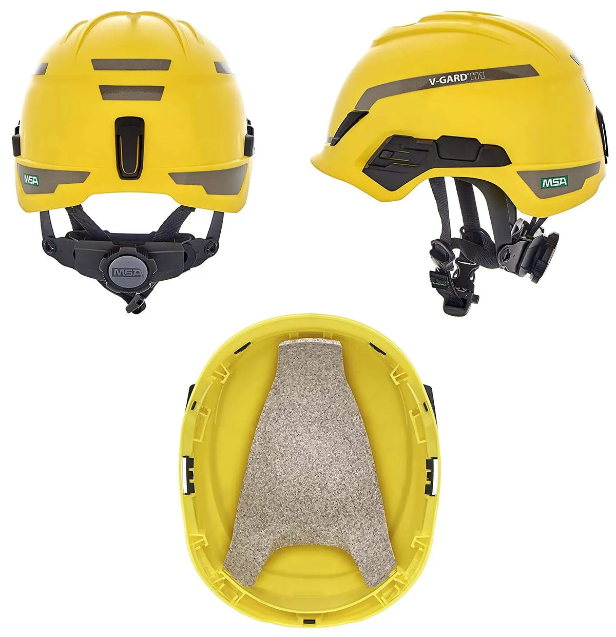 White V-Gard Helmet with Fas-Trac III Ratchet Suspension, Polyethylene Shell for Superior Impact Protection