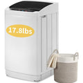 Full Automatic Washing Machine 17.8Lbs Top Load Portable Washer with Drain Pump 8 Wash Programs 5 Water Levels 2 in 1 Washer an