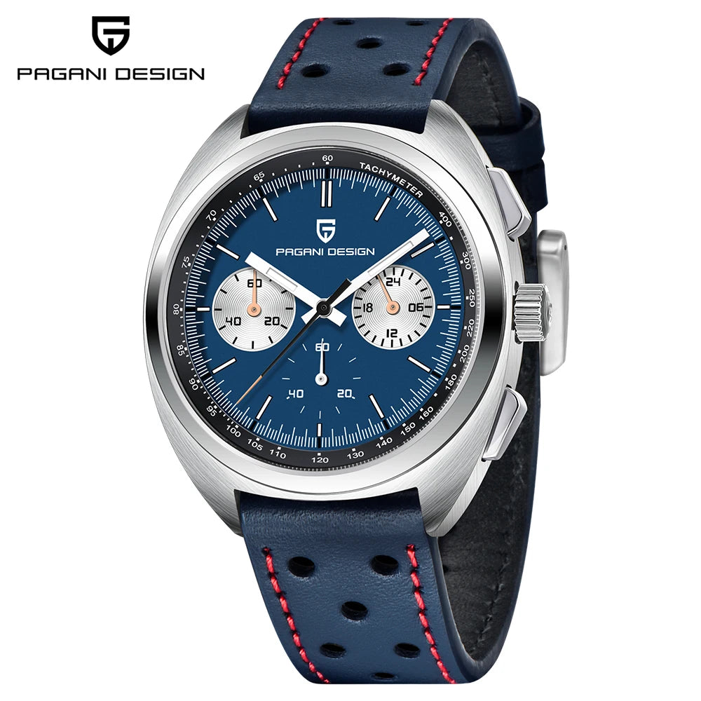 PAGANI DESIGN 2026 New Vibrant Yellow Men Watches Luxury Quartz Wrist Watch For Men Sapphire Speed Chronograph Retro Dial Clock