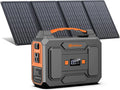 Portable Power Station with Foldable 40W Solar Panel, 100W Solar Powered Generator with Panels, AC Outlet Camping Solar Power Ba