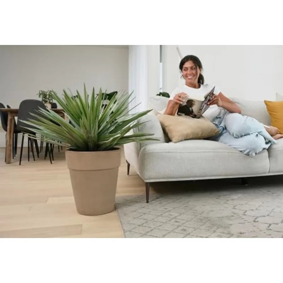 27 inches Tall Artificial Agave Plant in Black Pot with Real Stone Pebbles 126 Realistic Leaves Large Faux Plants Indoor and Ou