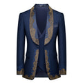 Luxury Wedding Suit For Fashion Men Beaded Slim Fit Groom Tuxedo Gentleman Party Suit 3 Pieces (Jacket+Pants+Vest) 2025