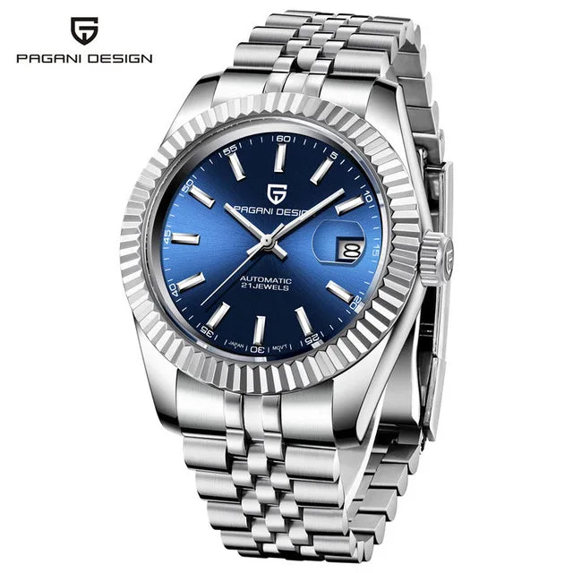 PAGANI DESIGN 42MM sky blue Men Watch Top Brand Luxury Automatic Watch Stainless Steel Waterproof Mechanical Watches For Men