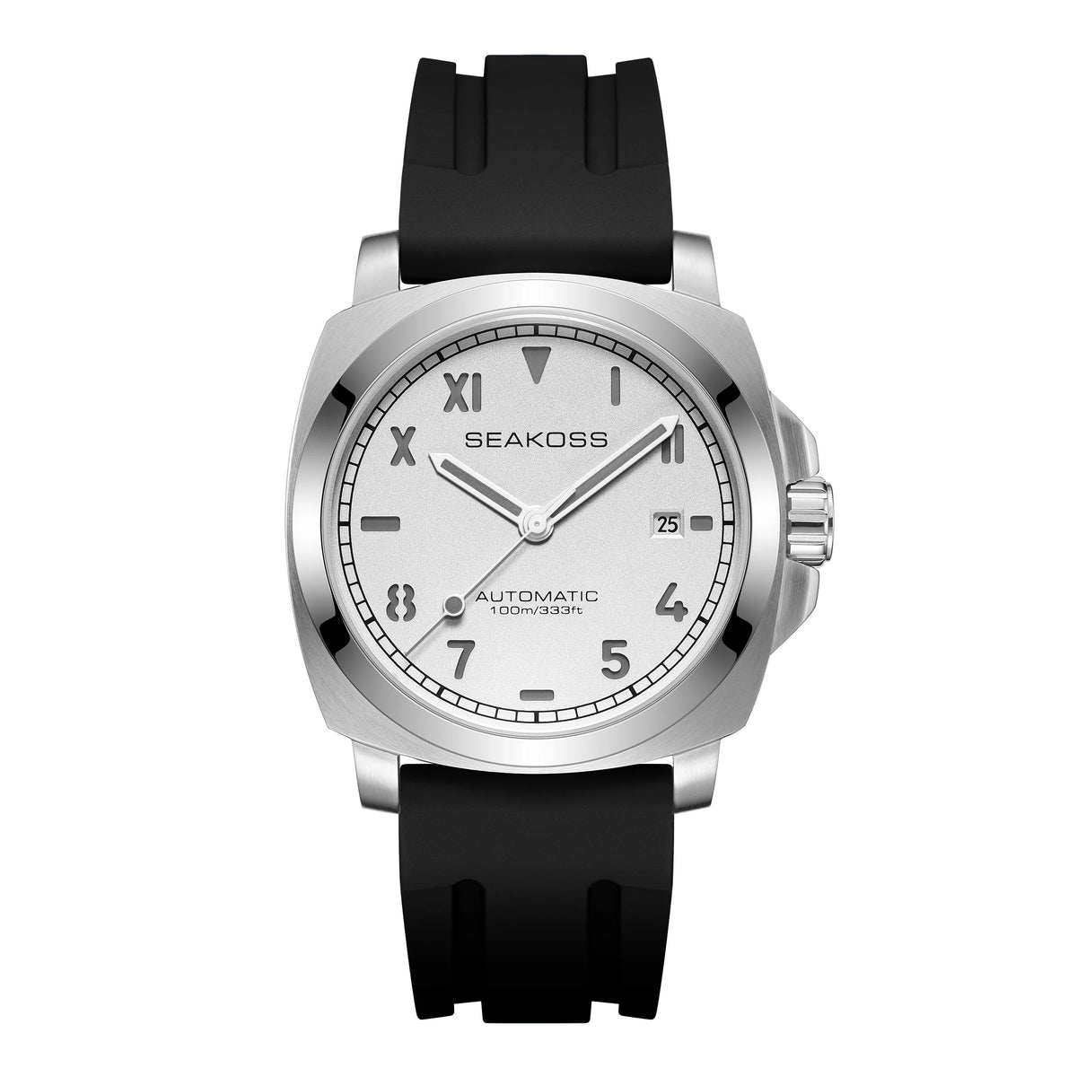 SEAKOSS Automatic  Watches for Men  10 ATM Seagull ST1612 MovementDive Watch  Luminous Calendar Sapphire  Men's Mechanical Watch