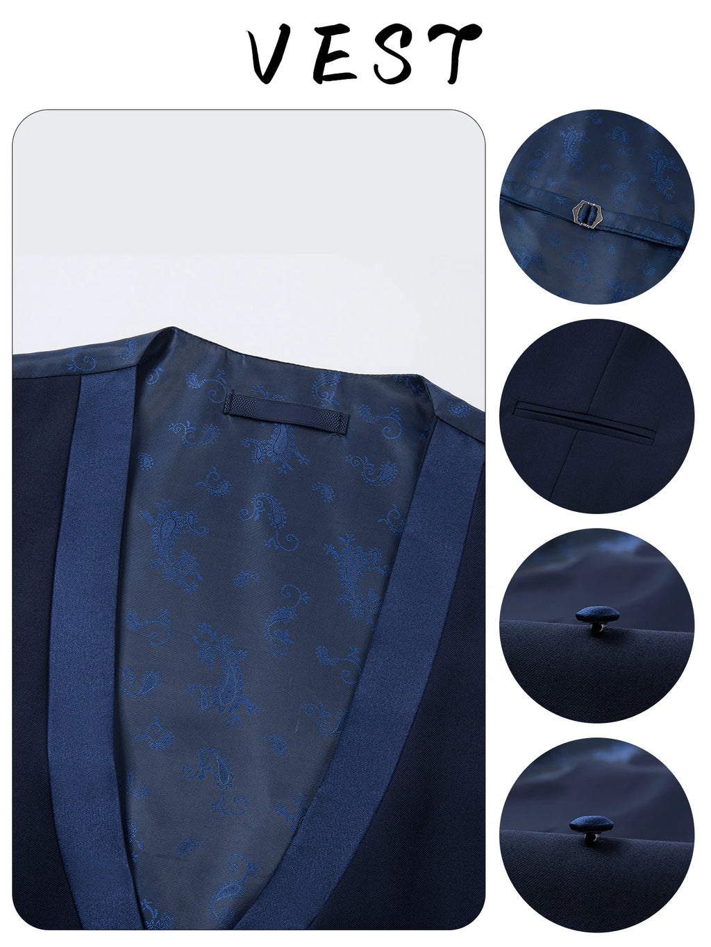 Luxury Wedding Suit For Fashion Men Beaded Slim Fit Groom Tuxedo Gentleman Party Suit 3 Pieces (Jacket+Pants+Vest) 2025