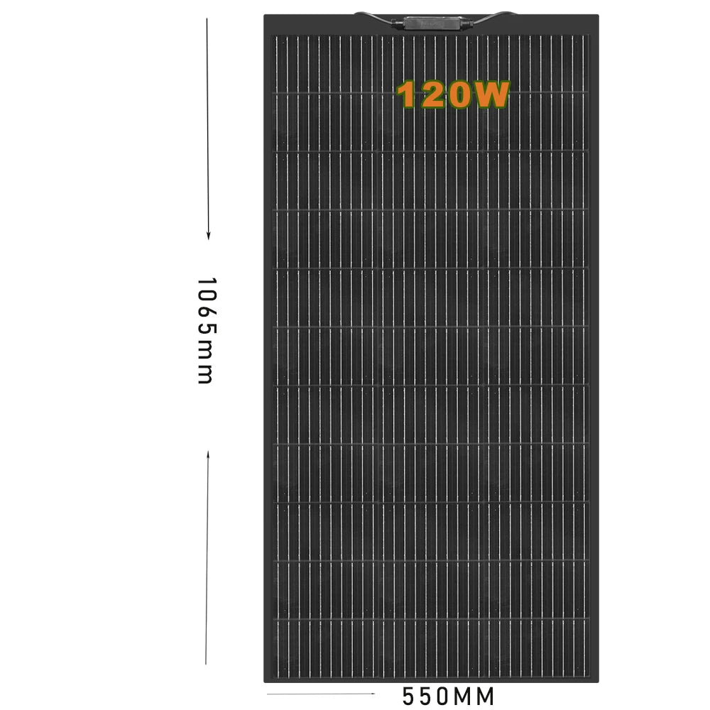 120W - 1200W Flexible Solar Panel Charger Cell 240W 360W 480W 720W for Battery Home Boat Marine RV Cabin Van Car Uneven Surfaces