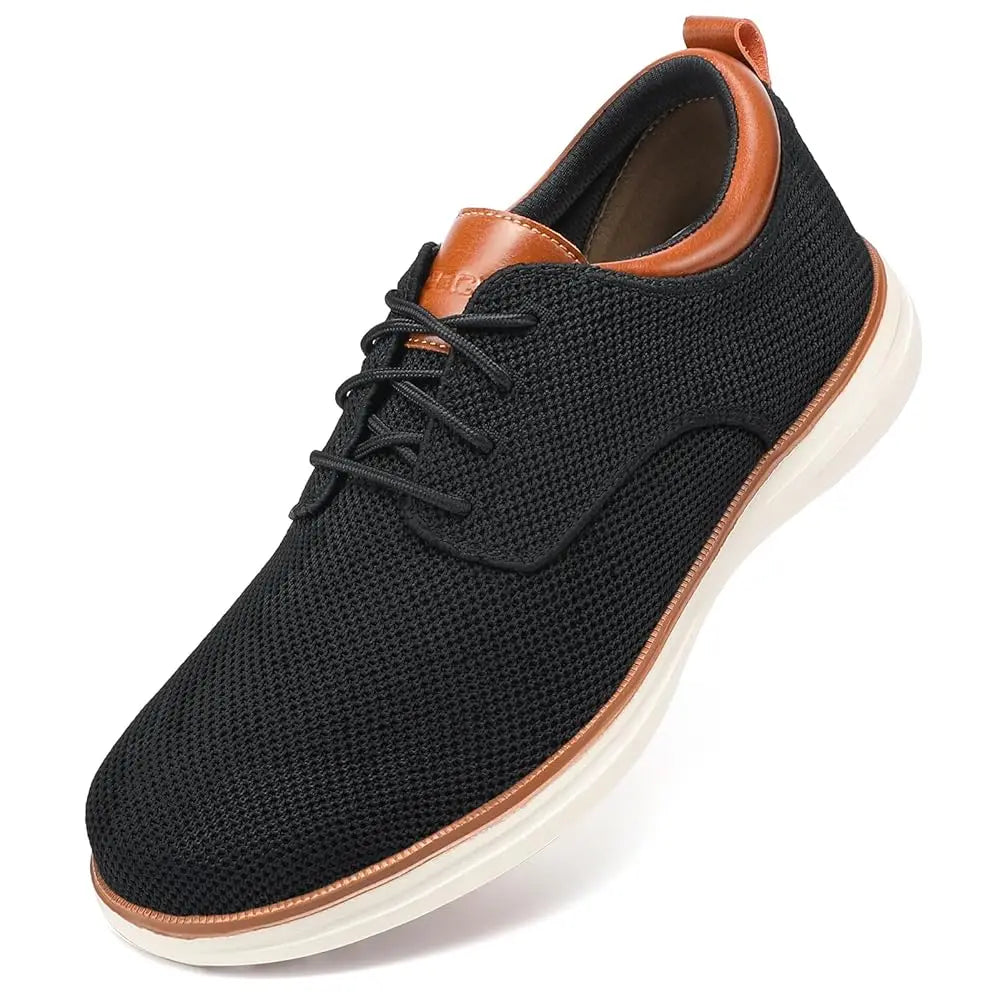 Men's Wide Casual Dress Oxfords Business Shoes Fashion Sneakers Mesh Breathable Comfortable Walking Shoes