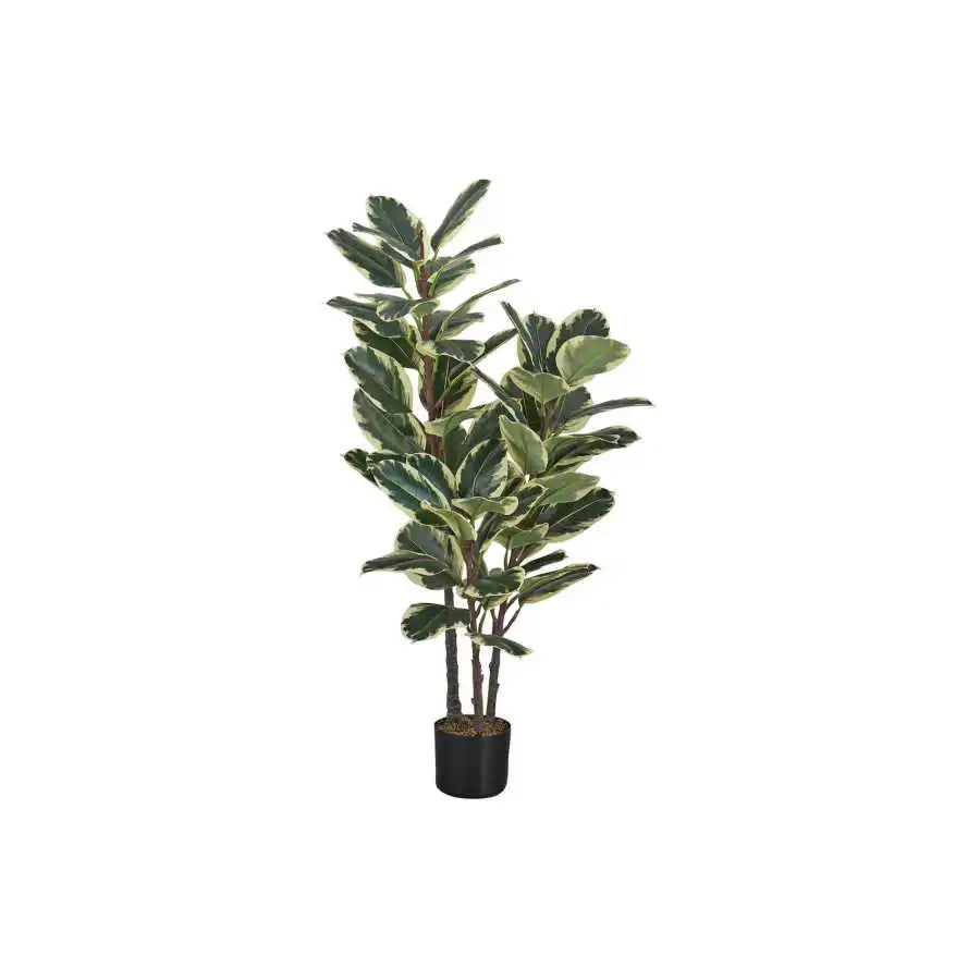 Artificial Plant 47 Tall Oak Tree Indoor Faux Floor Potted Greenery Real Touch Decorative Green Leaves Black Pot