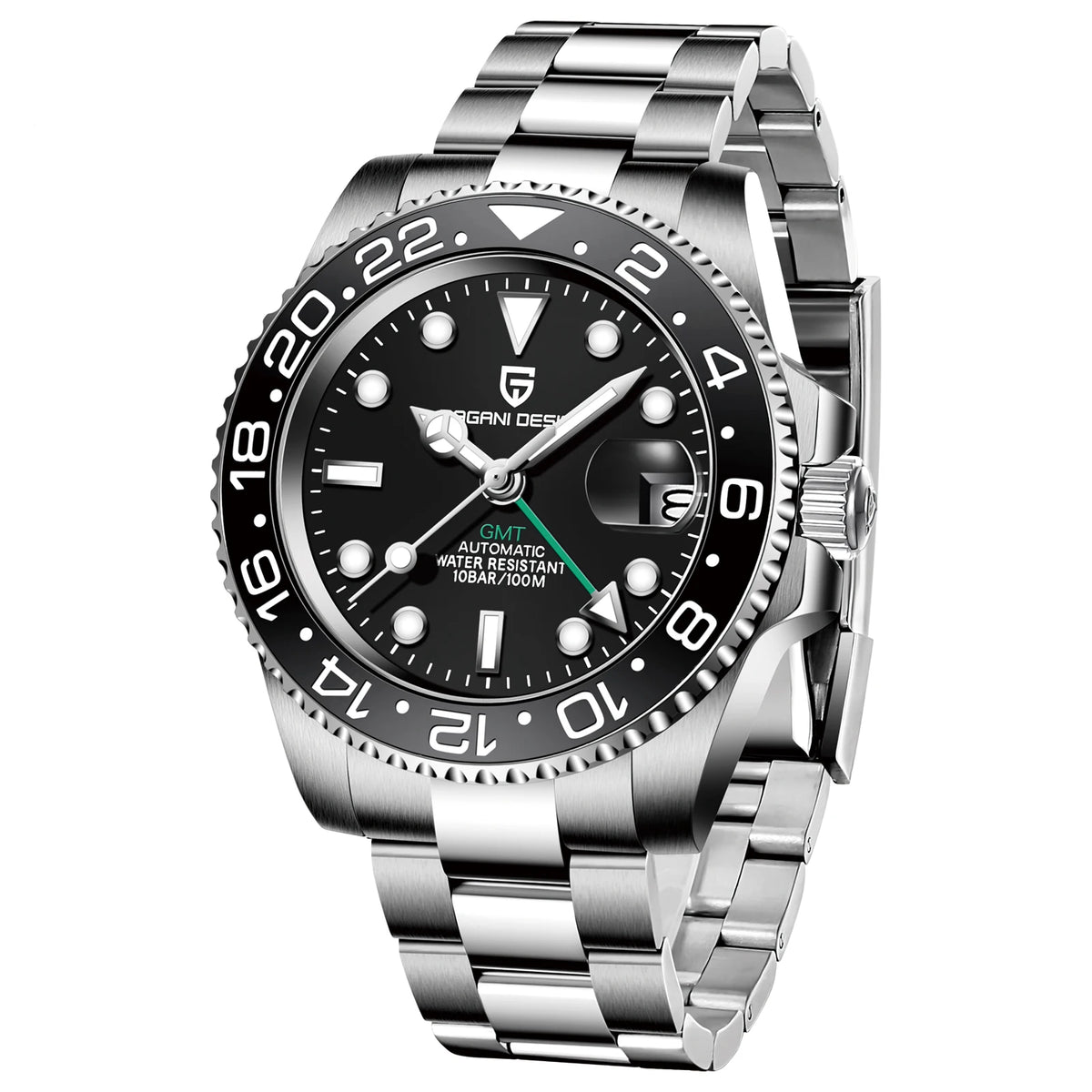 2026 New PAGANI DESIGN Luxury Men Mechanical Watches Stainless Steel GMT Watch Top Brand Sapphire Glass Men Watch reloj hombre