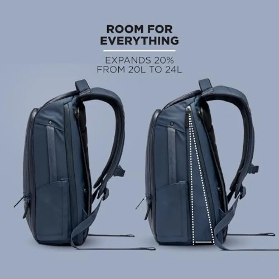 Travel Carry On Backpack 20L Water Resistant Laptop Bag for Women and Men Business Personal Item Bag in Black