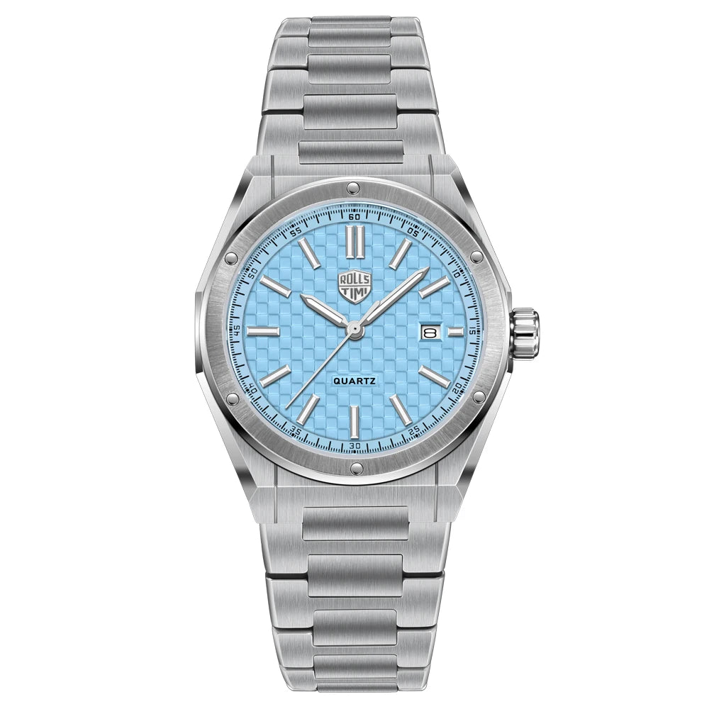 2026 New RollsTimi Men's Quartz Watches Top Brand Luxury Man Sports Watch For Men AR Sapphire Mirror Stainless Steel Waterproof