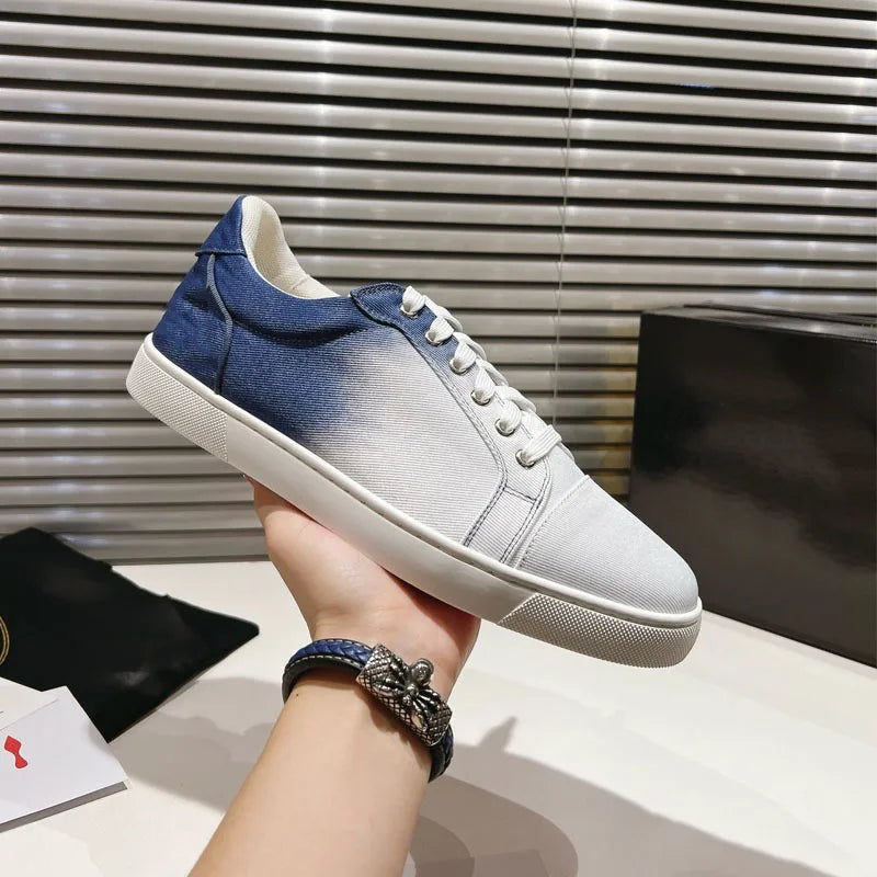 Men Real Leather Casual Shoes Fashion Red Sole Top Layer Cowhide British Style Comfortable Breathable Versatile Lace Up Loafers