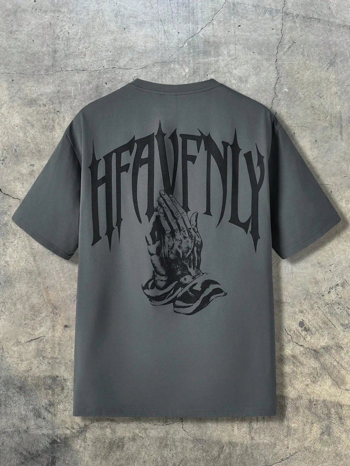 Loose Fit Men's Graphic Print T-Shirt, Gothic Style, Streetwear Casual, Summer