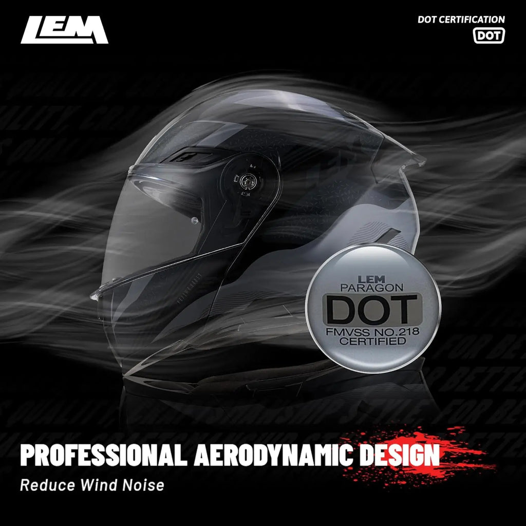 Modular Motorcycle Helmets Fiberglass Full Face Motorcycle Helmet Flip Up for Touring DOT Certified Release Sun Visor Removable