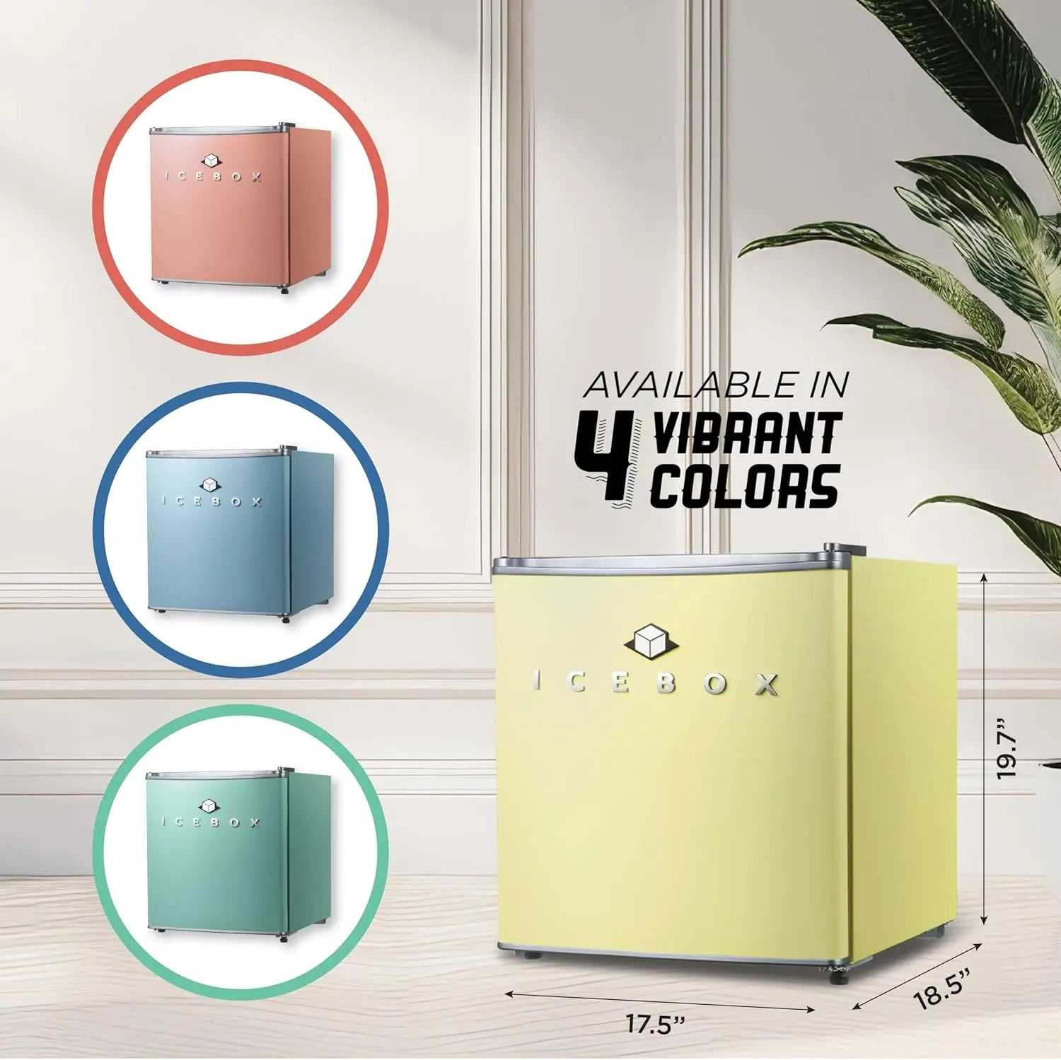 1.7 Cu. Ft. Compact Refrigerator, ENERGY STAR Certified Mini Fridge with Chiller Compartment, Sun Yellow