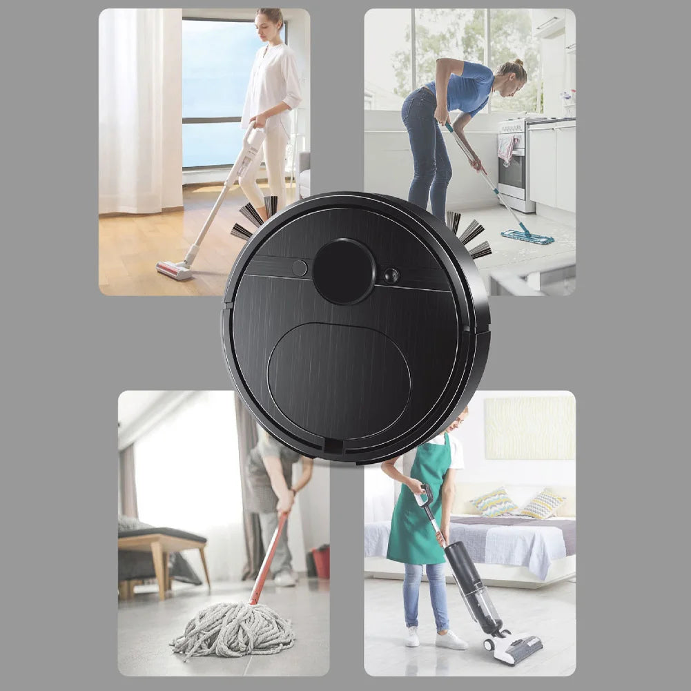 3 In 1 Smart Sweeping Robot with Brush & Mop Robot Vacuum Cleaner Rechargeable Strong Power Sweeping Machine for Home Cleaning
