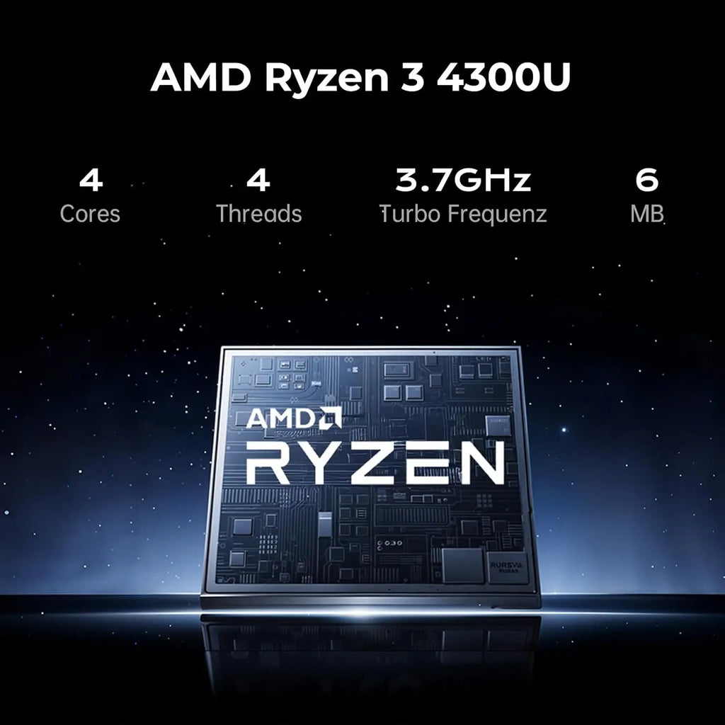 KAMRUI 15.6 Gaming Laptop Computer AMD Ryzen3 4300U Windows Laptop IPS 16GB DDR5 512GB NVMe SSD Backlit & Numeric Keyboard Wifi5