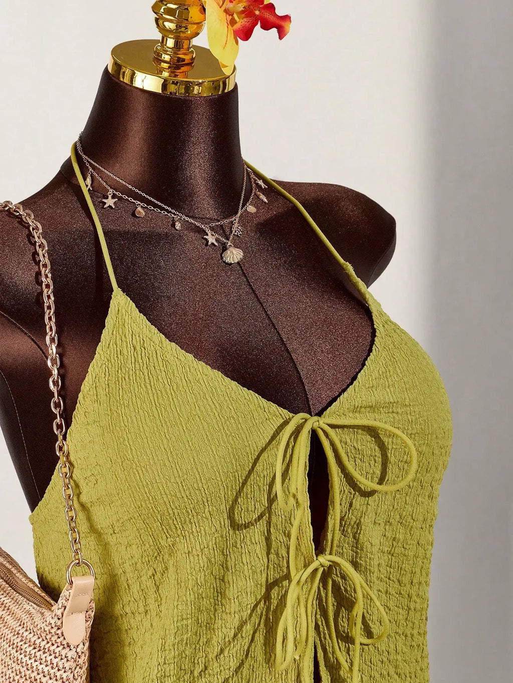 Women Summer Two Piece Outfit Halter Top And Shorts Set Casual Vacation Wear