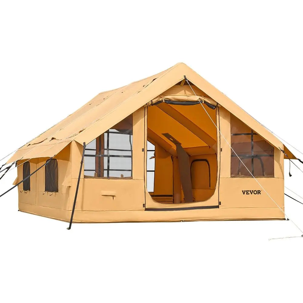 Luxury Inflatable Camping Tent 5-8 Person Easy Setup Blow Up Tent Waterproof Outdoor Family Glamping Tent with Hand Pump
