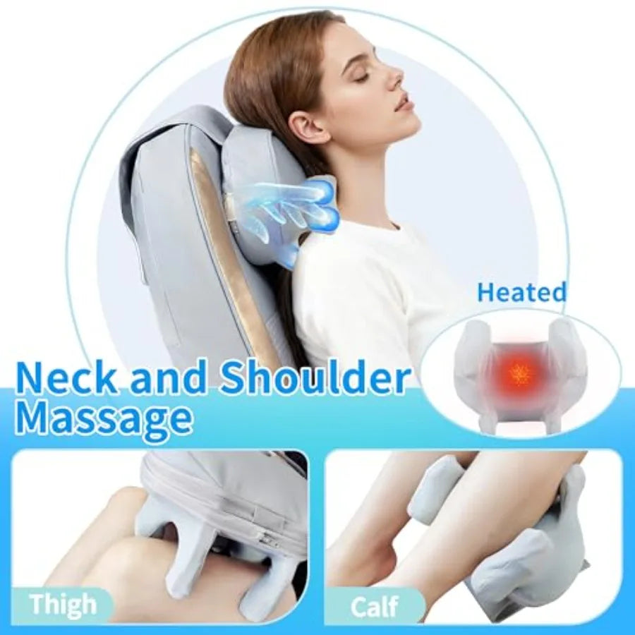 Shiatsu Neck and Back Massager with Heat 4D Kneading for Pain Relief Deep Tissue Back Massager for Chair Massage Chair Pad for