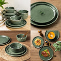 Ceramic Tableware SetCeramic Dinnerware Set for 4 Round Reactive Glaze Plates and Bowls Modern Style Perfect for Everyday Use