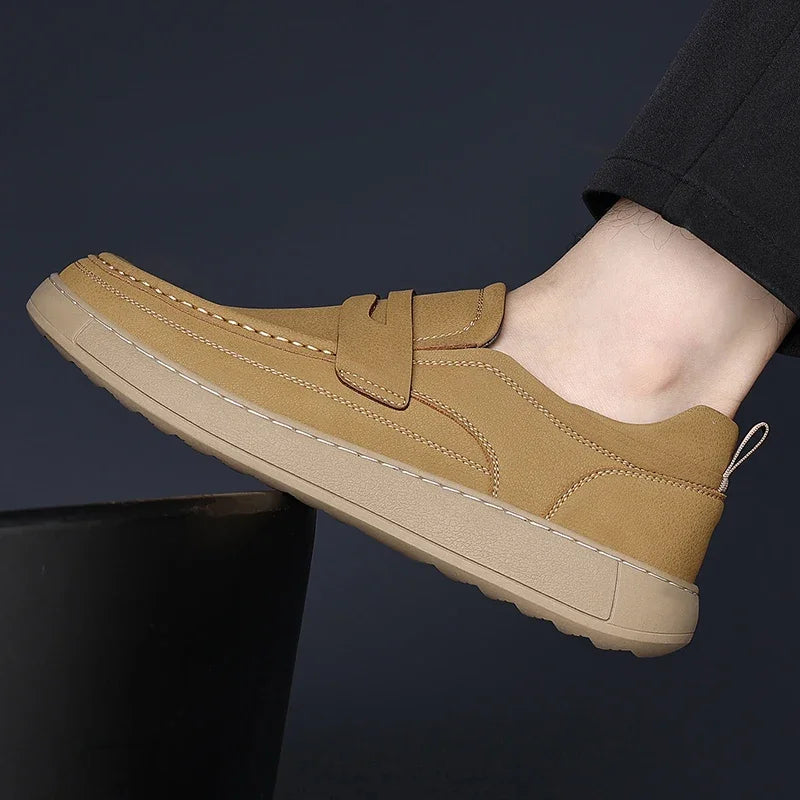 Men's Classic Leather Shoes New Arrival: Elegant Leather Moccasins, Summer Handmade Slip-Ons & Casual Skate Sneakers