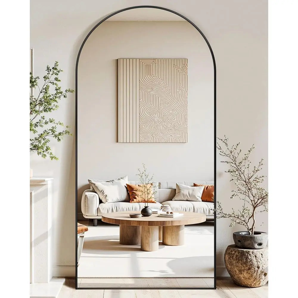 71 x 32 Arched Full-Length Mirror with Stand - Freestanding/Leaning/Wall-Mounted, Ideal for Bedroom, Living Room, Entryway, Dini