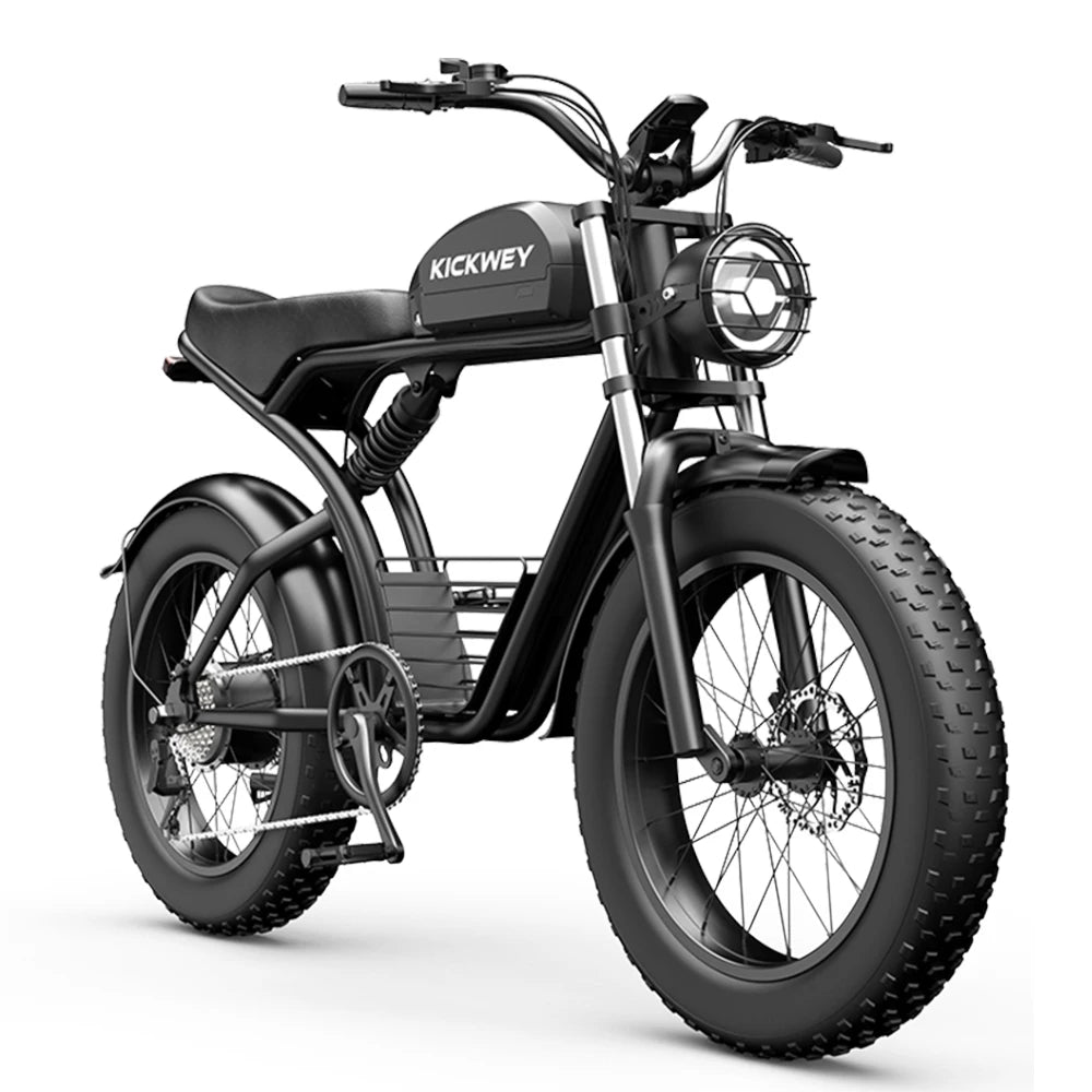 Kickwey K7 Adult Off-Road Ebike 1500W 7-Speed Electric Mountain Bicycle 48V 23Ah 20"X4" Fat Tire Electric Dirt Bike