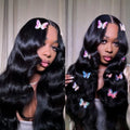 Body Wave Pre-Separated Crochet Hair Extensions Human Hair Knotless Pre-Separated Feather Crochet Braid Hair 26 Inch 2Pcs/120g