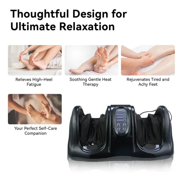Foot Massager with Remote Control – Deep Kneading, Heat Therapy for Feet & Legs – Pain Relief, Circulation Boost – Great Gift