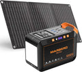111Wh Portable Power Station with 30W Solar Panel, AC Outlet for Camping, Outdoor & Emergency Use