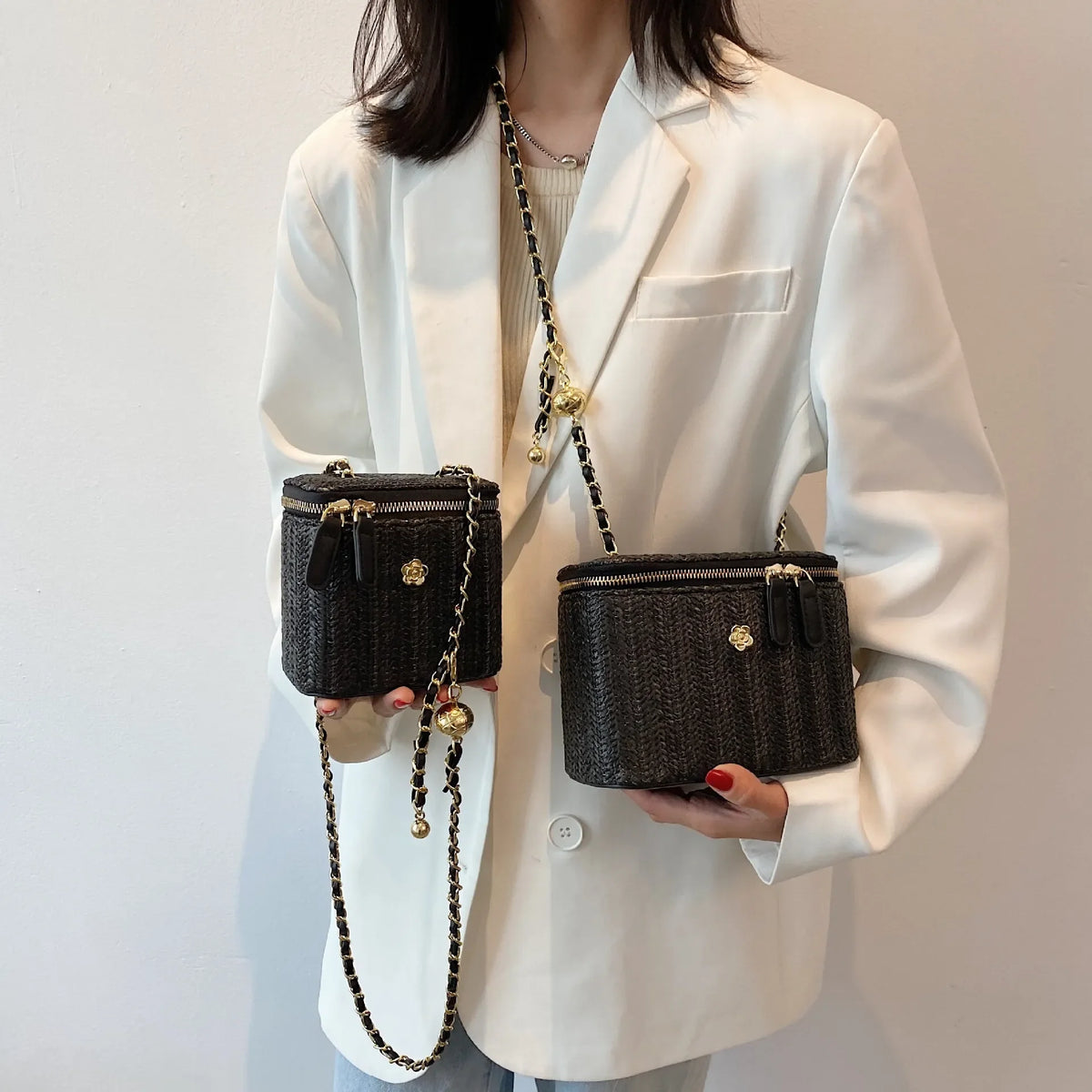 Designer Mini Shoulder Purse Lingerie Embroidery Line Small Square Female 2025 New Fashion Chain Crossbody Luxury Handbag Cosmet